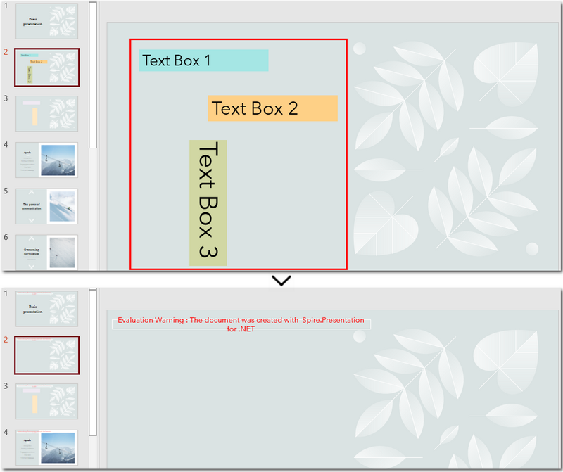 Remove All Empty Text Boxes in PowerPoint Using C#