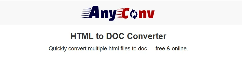 User Friendly HTML to Word Documents Converter: AnyConv