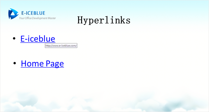 How to remove the hyperlink on a slide in the presentation