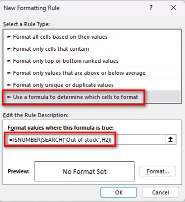 Apply Conditional Formatting to the Cell Range