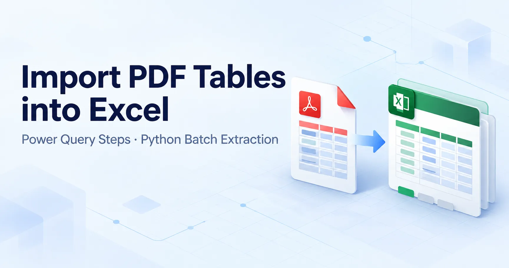 Import PDF Tables into Excel
