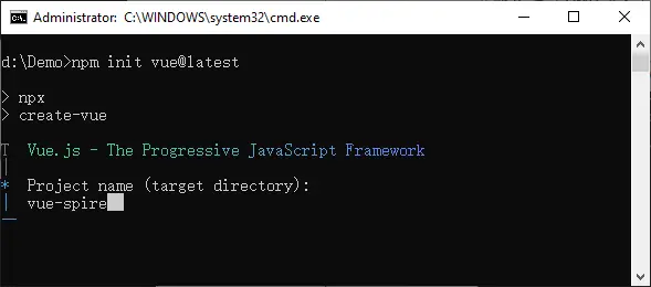 Initialize vue project