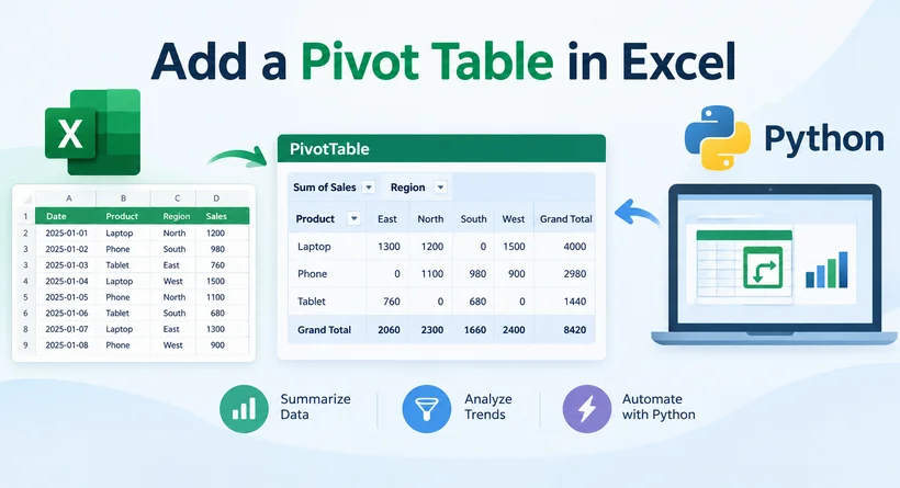A step-by-step guide to teach you how to create a pivot table in Excel