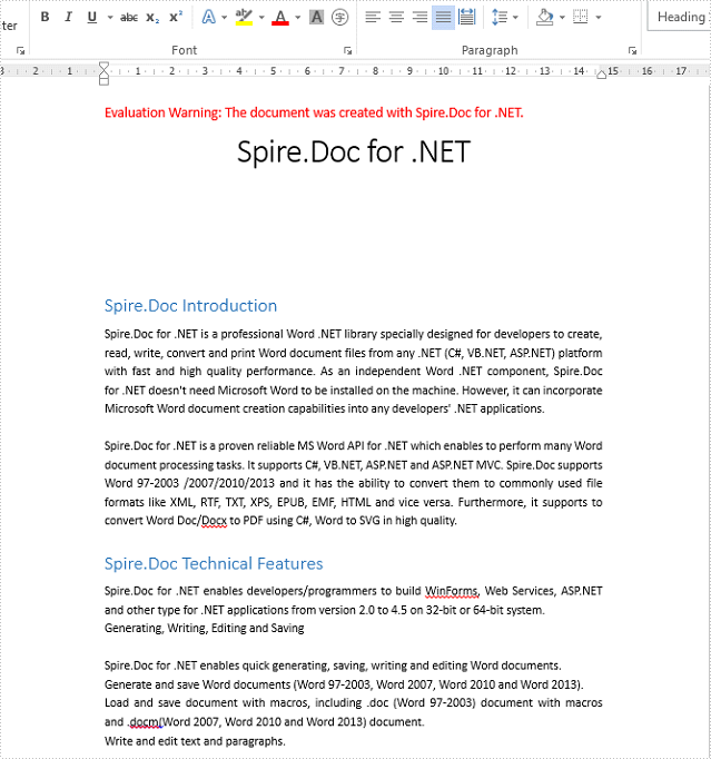 C# insert and remove TOC from the word document