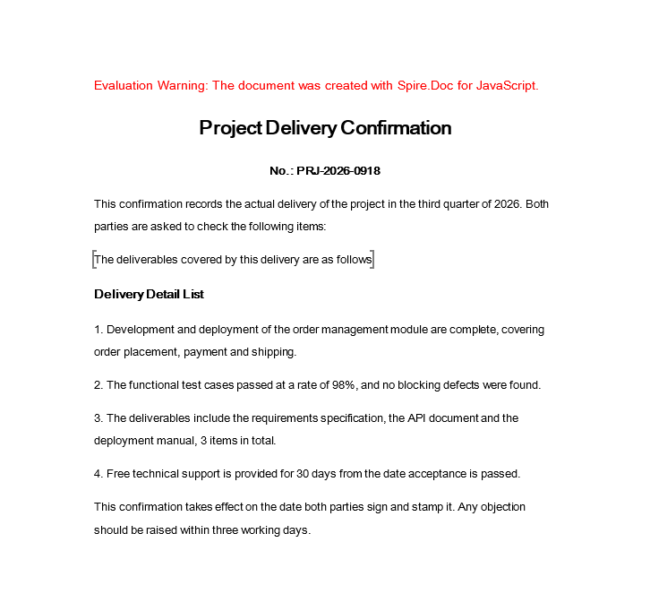 Word output after the paragraphs of the source document have been inserted at the bookmark