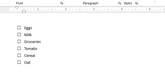 Convert Bullet list to Checklist with Checkboxes