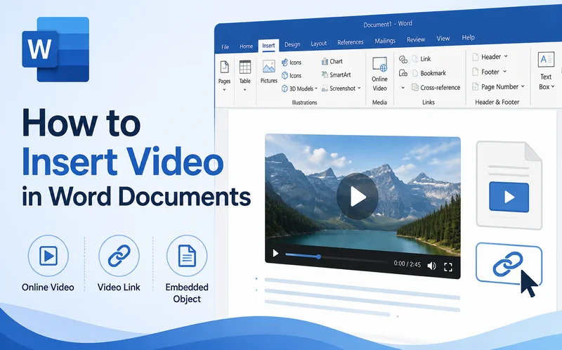 How to Insert Videos in Word Documents with 3 Effective Ways