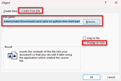 Insert a Video in Word as an Object