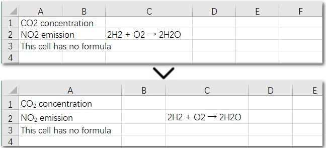 Apply Subscript to Existing Text in Excel Using Java