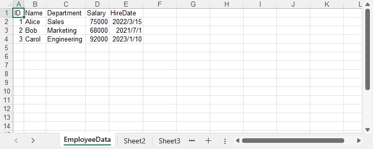 JSON data converted to an Excel spreadsheet in Java
