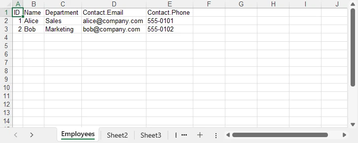 Convert nested JSON to a flat Excel table in Java