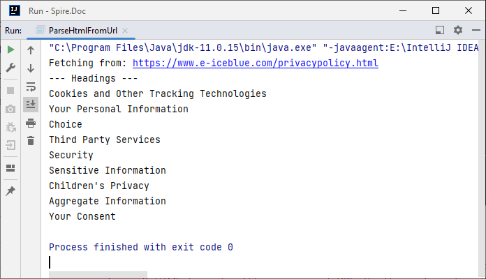 Parse HTML from a web URL using Java