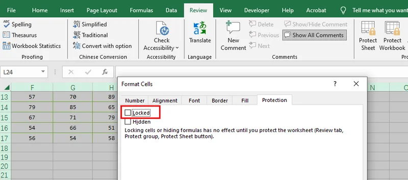 How to Lock Certain Excel Cells