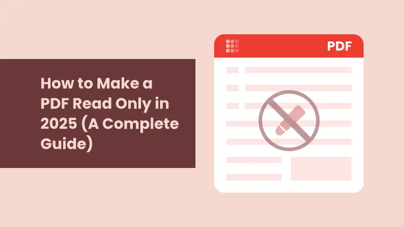 How to Make PDF Read Only