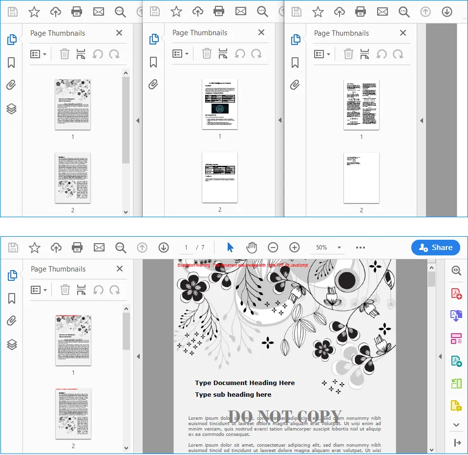 Merge Multiple PDF Documents