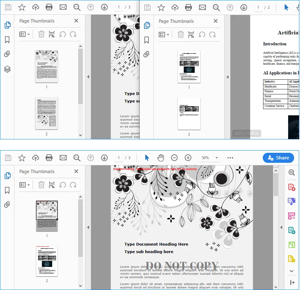 Merge Selected Pages from Different PDF Documents