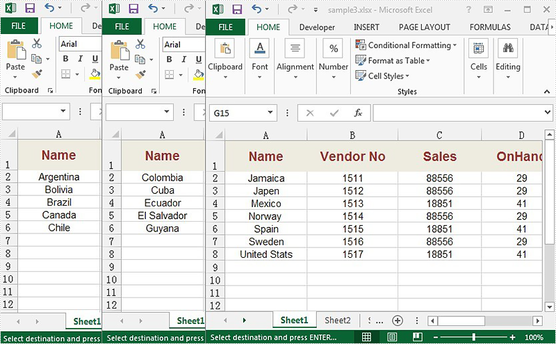 how to merge several excel worksheets into a single excel worksheet