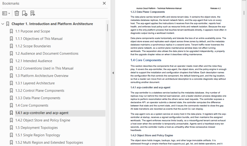 The PDF after hierarchical bookmarks were generated