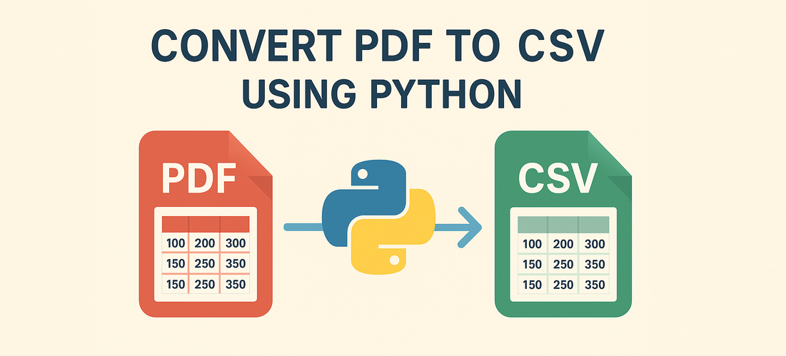 Comprehensive Guide for Converting PDF to CSV by Extracting Tables Using Python
