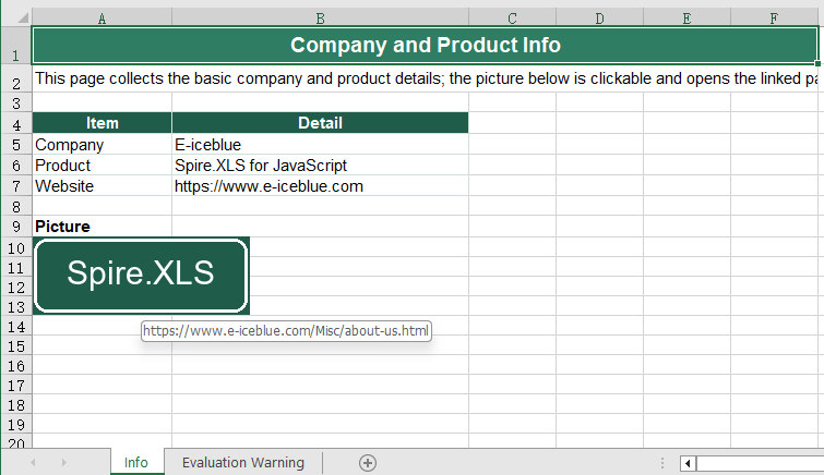 Set a hyperlink on a picture in Excel