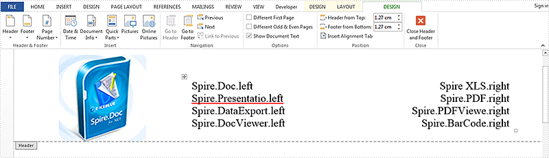 Set position of table in Word Document as outside via Spire.Doc