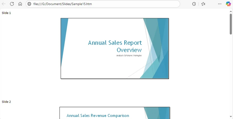 Sample HTML Output from Microsoft Word