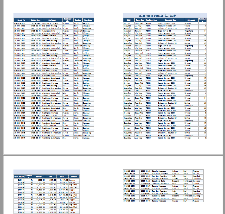 Set print order