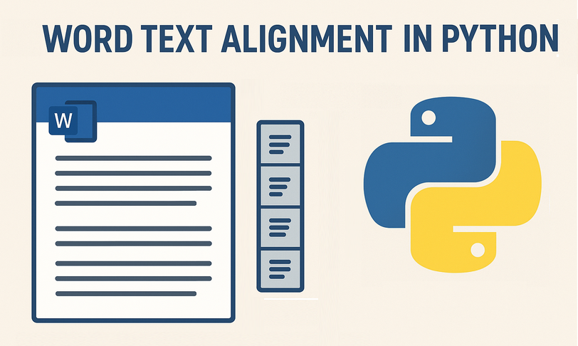 Set different text alignment in Word with Python