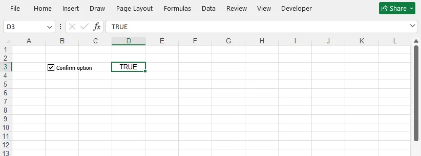 Generated an Excel file with a checkbox using Python with Free Spire.XLS