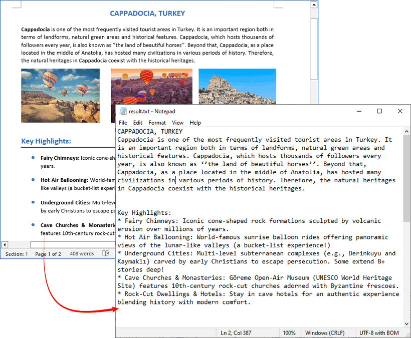 Automatizza la conversione da Word a TXT tramite Python