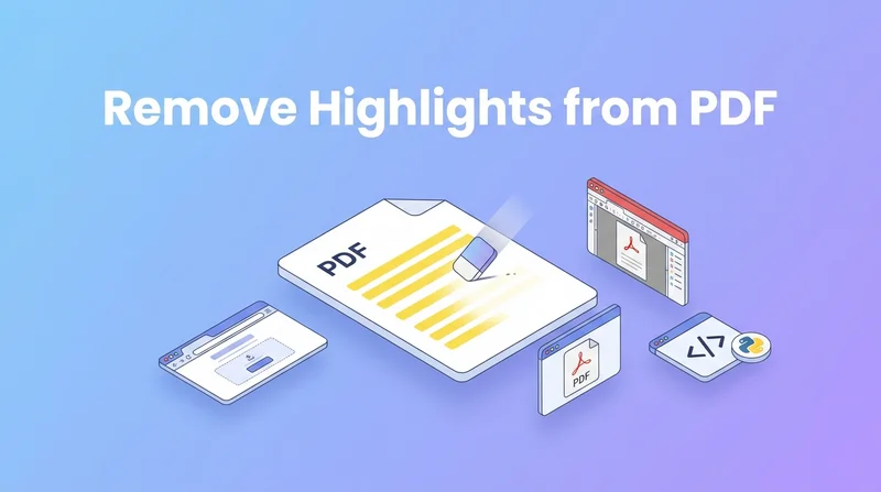 Remove Highlight from PDF Online, in Adobe and with Python