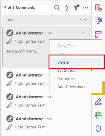 Remove Highlight from PDF in Adobe