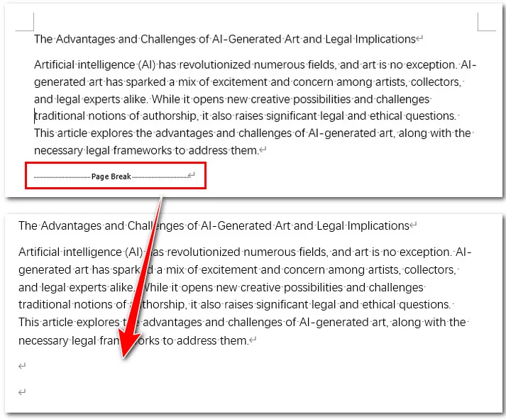 Remove All Page Breaks in Word with Free Spire.Doc for Python
