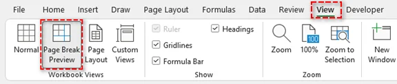 Excel Page Break Preview