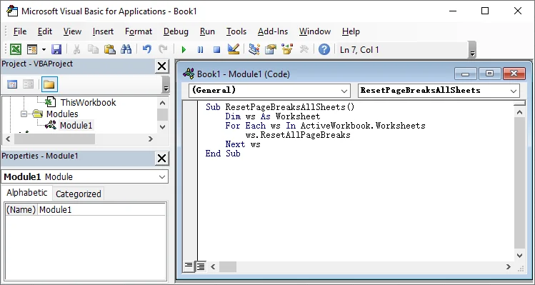 VBA script to delete manual page breaks from multiple Excel sheet