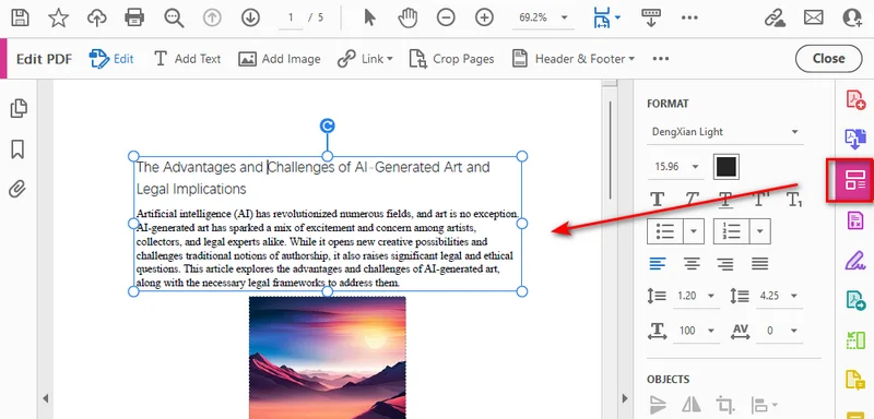 Remove Text from PDF with Adobe Acrobat