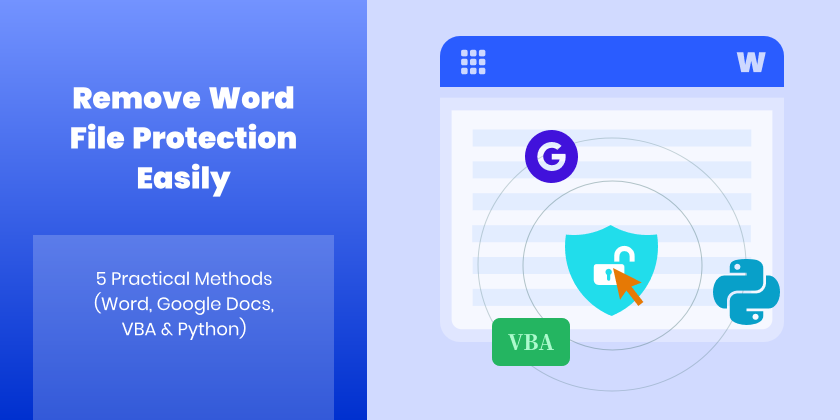 Remove Protection from Word Files