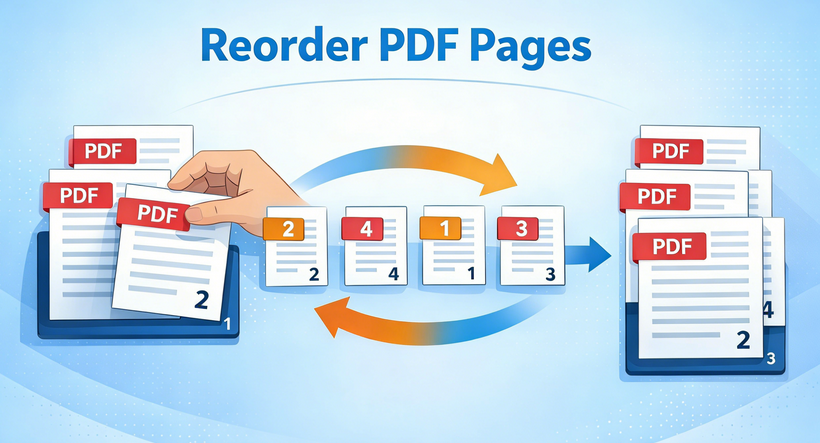 Explore 3 free ways to reorder PDF pages