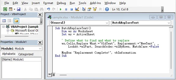 Automate Text Replacement in Excel Using VBA