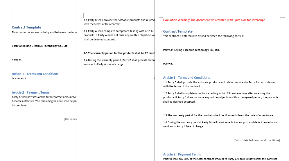 The placeholder text in the main document is replaced with the full content of another document