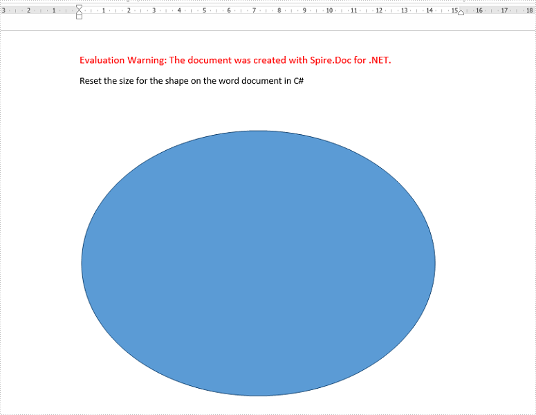 C# reset the size of shape on the word