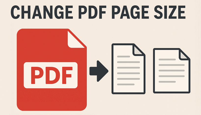 Una guía que ilustra diferentes métodos para cambiar el tamaño de la página PDF