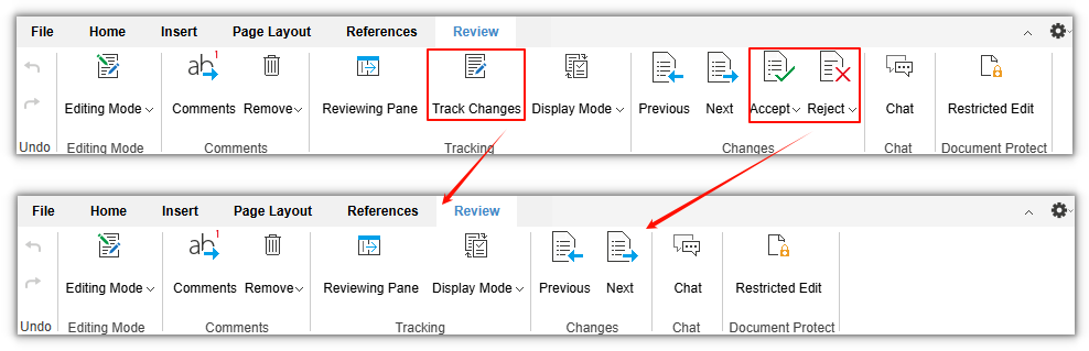 Review-Related Buttons