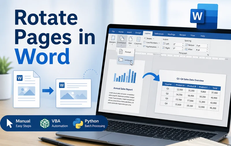 Word 문서에서 페이지 회전하는 방법