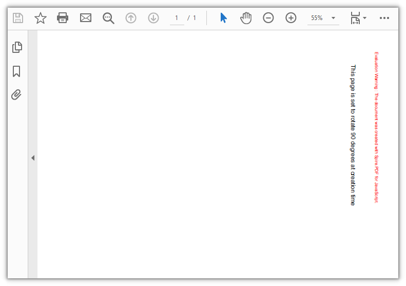 The A4 page is set to a 90-degree rotation at creation time