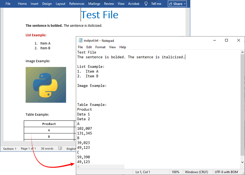 Convert RTF to TXT file using Python