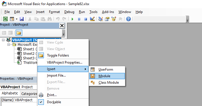 Ein neues VBA-Modul einfügen, um ein Excel-Diagramm als Bild zu exportieren