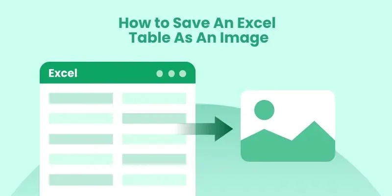 cover page of saving excel table as an image