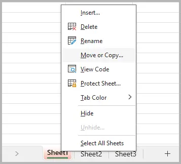 Select “More or Copy”