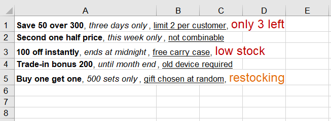 Format part of the text in a cell